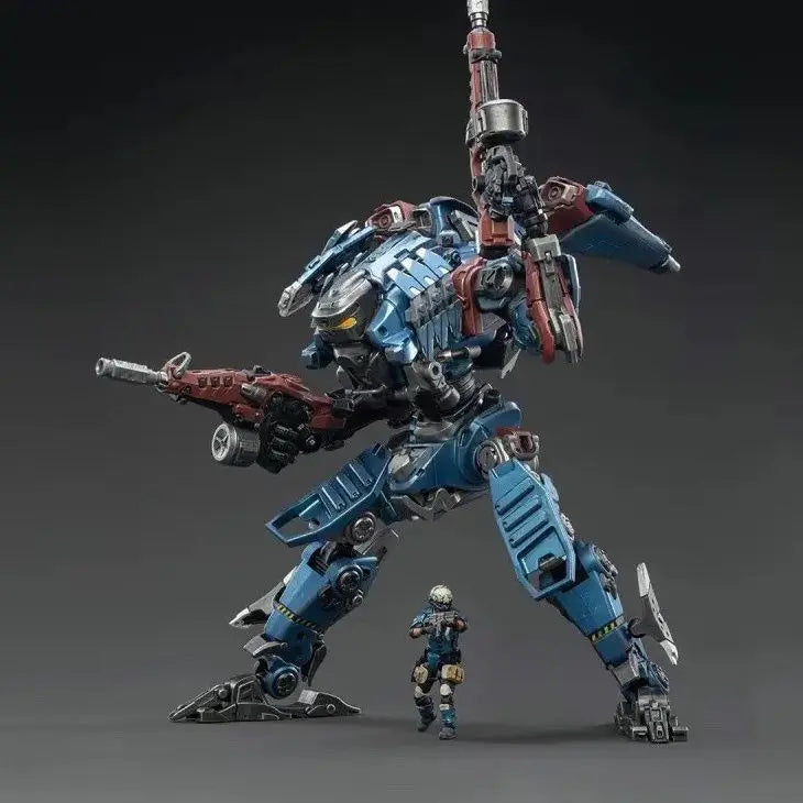 Official Genuine Joytoy Mecha, Steel Bone Robot Toy, Full Articulation Indust Equipped  Military Style Collectible Action Figure