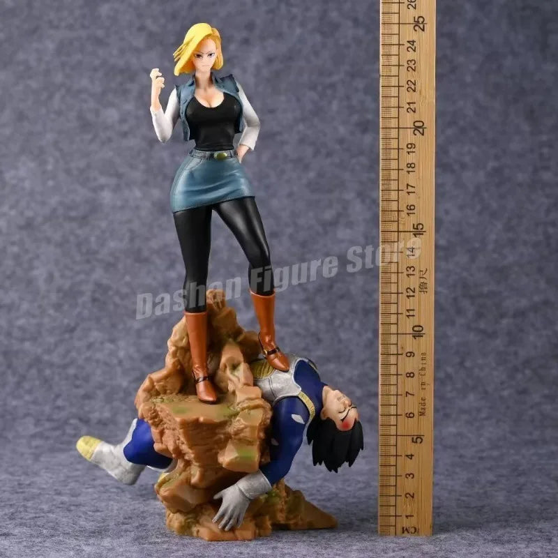Gk Dragon Ball Android 18 Vs Vegeta Action Figure PVC Collection Anime BRZ 25cm Lazuli Defeated Bejita Figurine Model Toys Gifts