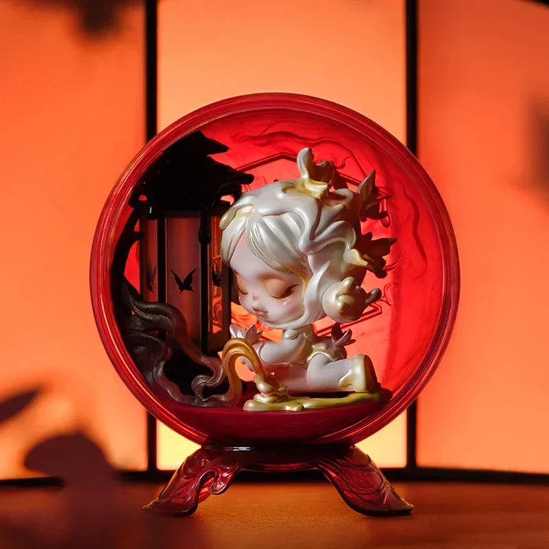 POP MART SKULLPANDA Серията Mirage Blind Box Toys Kawaii Anime Фигурка Изненада Мистериозна Кутия Кукли Момичета Подарък