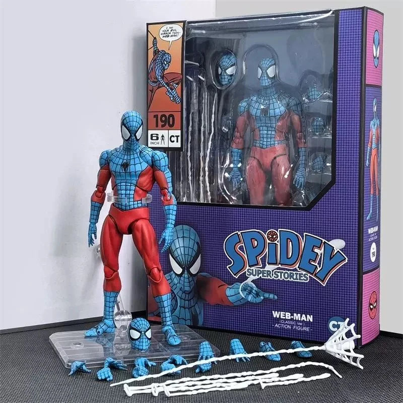 In Stock Ct Toys Spiderman Mafex 143 Ben Reilly Comic Ver The Amazing Spider-Man 001 Anime Action Figure Figurine Toys Kids Gift