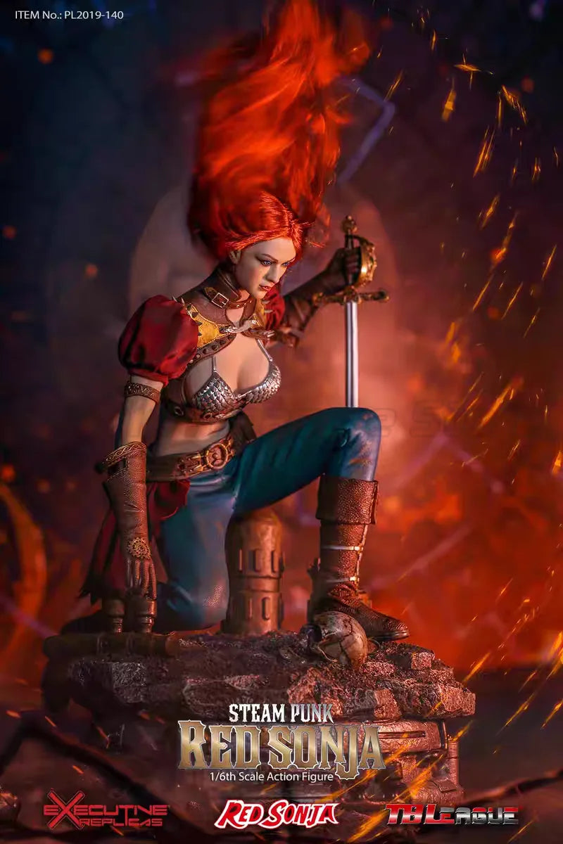 【MT】Original TBLeague PL2019-140B Queen's Divine Sword STEAM PUNK RED SONJA 1/6 Action Figure Toy