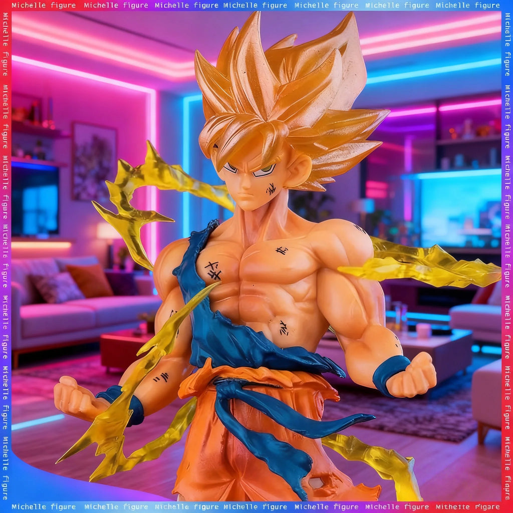 Hot anime Dragon Ball Son Wukong Super Saiyan Doll Wukong DBZ Action Doll Model Desktop Decoration Ornament Gift Collection Doll