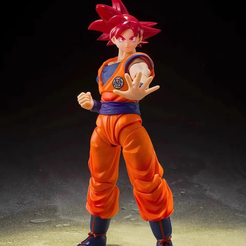Original Bandai S.H.Figuarts Dragon Ball Super Super Saiyan God Son Goku Articulated Action Figure Collectible With Original Box
