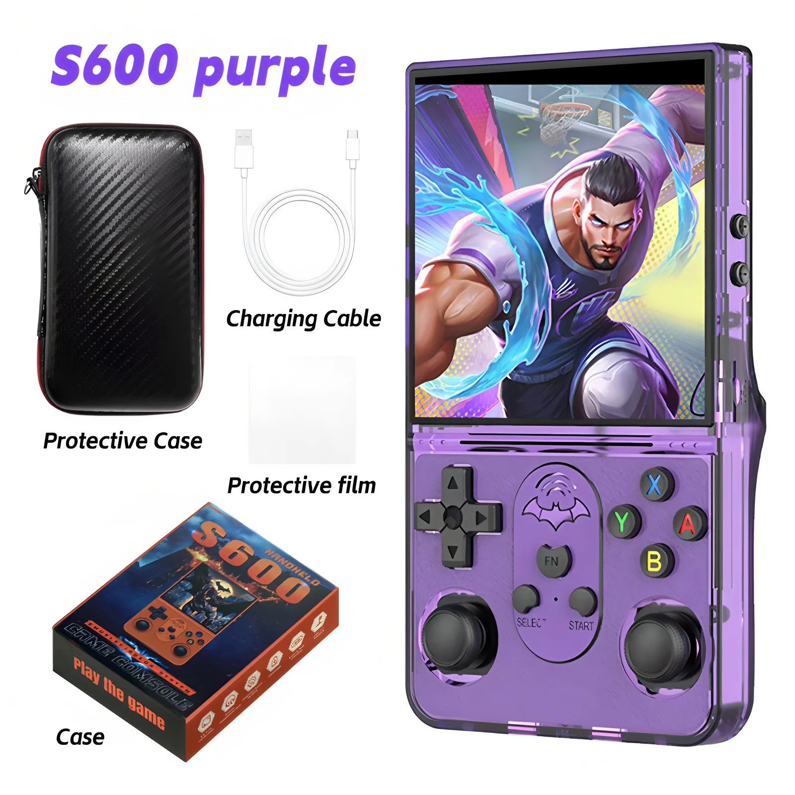 Open Source S600 Retro Handheld Video Game Console  Linux System 4.0 Inch IPS Screen Portable Game Player 18000+ Games Gift