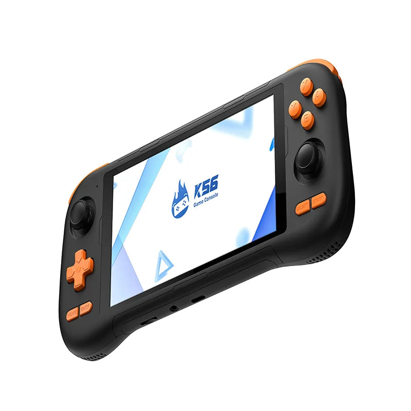 K56 Portable Gaming Console 5.5-inch Touchscreen 50 Emulators 27,000 PS1/PSP/DC/SS Games Android 14 OS 5000mAh Battery Wi-Fi 5 R