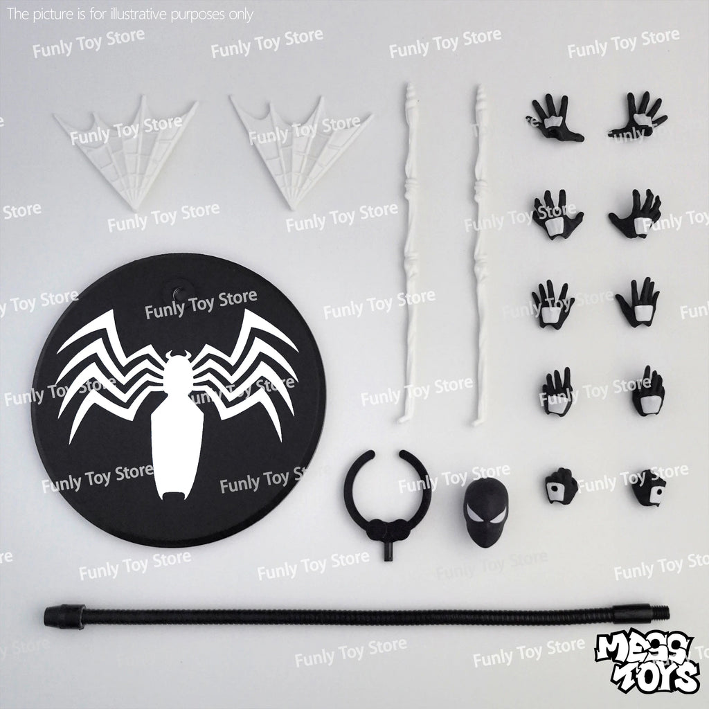 In Stock Mess Toys Spider Man Scarlet Spider Kaine Parker Messtoys Black Suit Symbiote Spiderman Anime Action Figure Gifts Toys