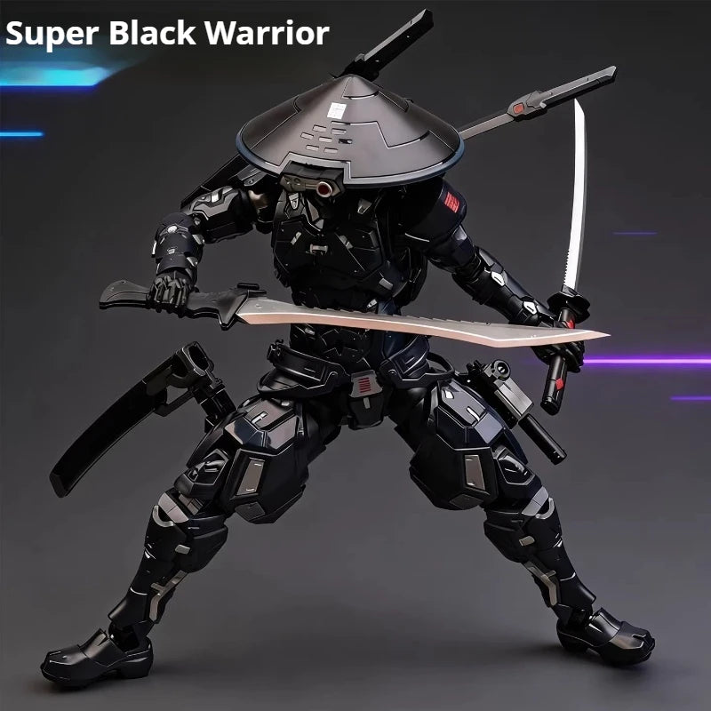 22cm Super Black Warrior SC001 Snake Eyes Action Figure 1/10 Mecha Ninja Articulated Figure Finished Model Collect Toy Boy Gift