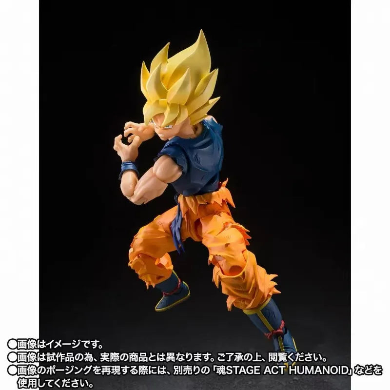 In Stock Bandai S.H.Figuarts Dragon Ball Z Super Saiyan Son Goku Fighter of Rage Soul Limited Action Figure Anime Model Toy