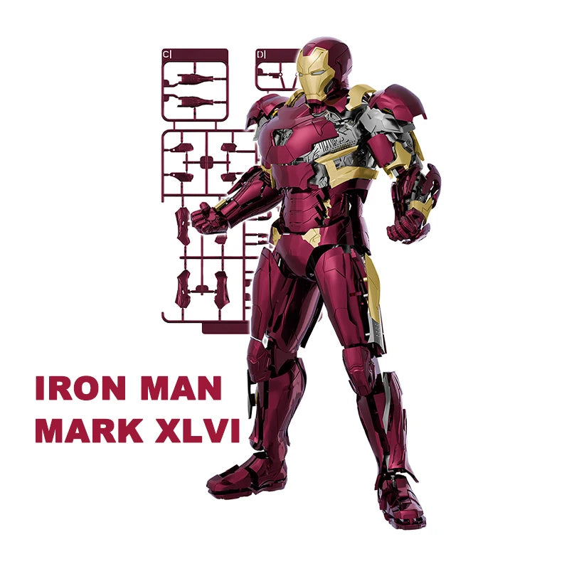 НОВА оригинална аниме фигурка Fondjoy Iron Man MK46 Модел Комплект 1/12 Infinity Saga Ironman Mark 46 Сглобка ABS съвместна подвижна играчка за деца