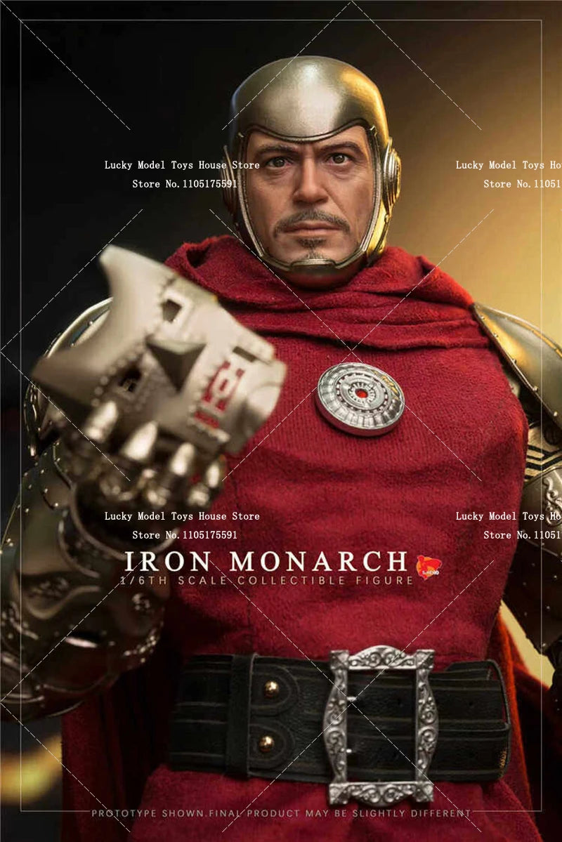 S-HERO 1/6 SH003 Iron Monarch Red Cloack Caped Man Action Figure Collection Tony Movie Villain 12" Full Set Soldier Model Gifts