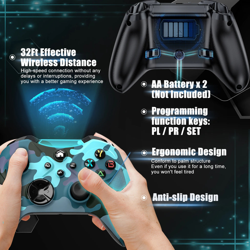 Wifi Wireless Controller For Xbox One Series X/S Pc Gaming Gamepad With 6-Axis Gyro Sensor Dual Vibration Hall Effect Joystick