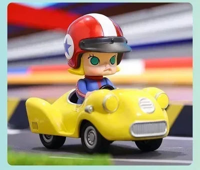 POP MART Molly Car Car Series Mystery Action Figure Anime PVC 100% Original Collectible Desktop Ornament Doll Toy