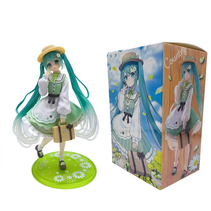 Anime Hatsune Miku Doll Model Cartoon Cute Kawaii Toys PVC Model Action Figures Car Dashboard Decoration Holiday Gift