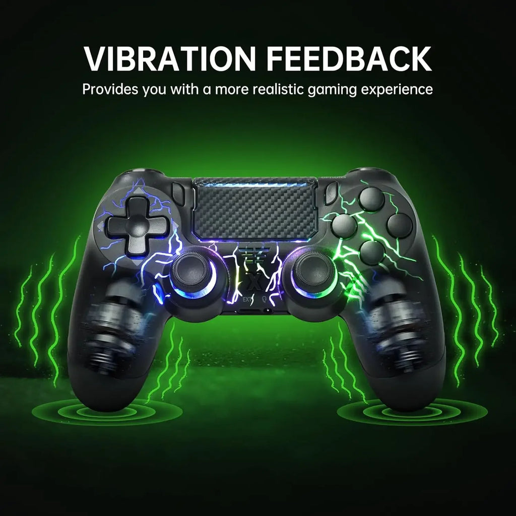 Wireless Controller BG-4 for PS4 with Touch Pad,Hall joystick,9 Lights&3.5MM Audio Jack,Wireless Controller for PS4/PS3/PS5