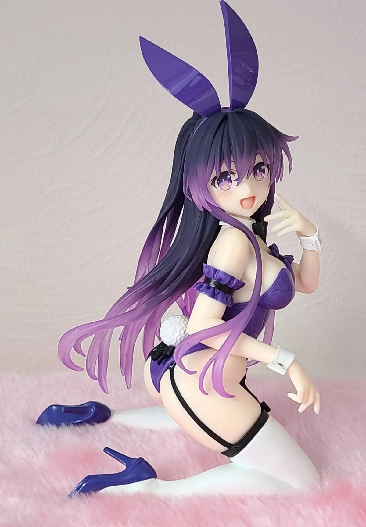 13CM Anime DATE A LIVE Yatogami Tohka FigureBunny Girl Kneeling Posture Desktop Cute Gift Collection Decoration Ornaments PVC