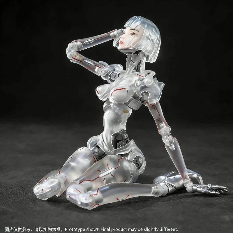 Sci-Fi Android Figure 1/12 AI Agent Femella C1 Action Figure Movable Joints Model Collectible GK Toy Desktop Ornament Anime Gift