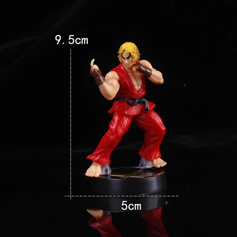 Anime Ken Masters Hoshi Ryu Actionfigur PVC Spielzeug Niedliche Street Fighter Spielpuppen Zimmerdekor Geburtstagsgeschenk für Jungen