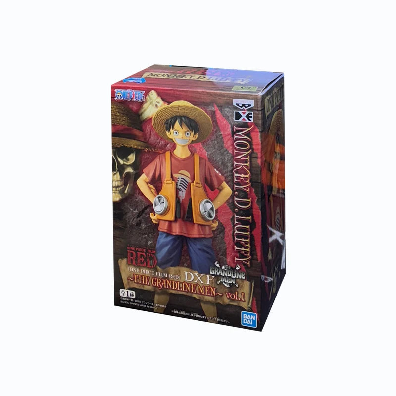 Bandai Original Banpresto Anime One Piece Film RED DXF The Grandline Men Monkey D. Luffy PVC Actionfigur Sammlermodell Spielzeug