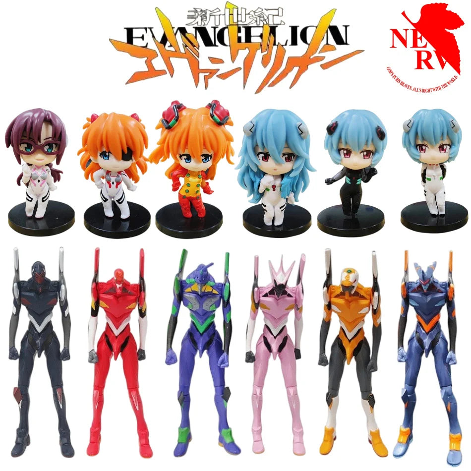 New q-version Anime Genesis Evangelion Figure EVA Ayanami Rei Asuka PVC Model Chassis Desktop Ornament Gift Doll Toy Hot