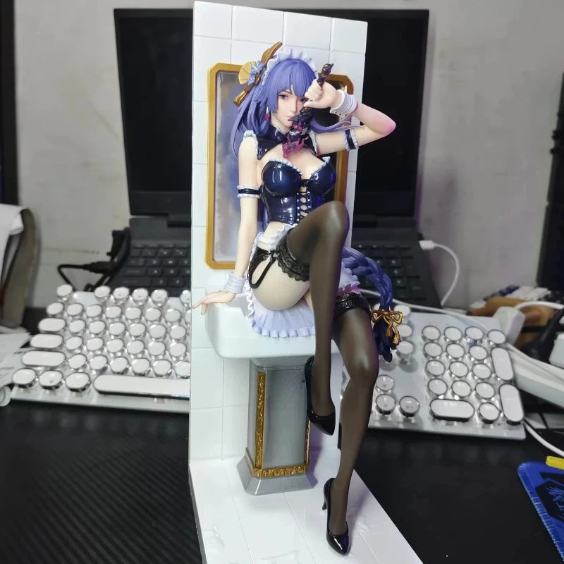 New 41.5cm Anime Genshin Bathroom Impact Figure Raiden Shogun Action Figures Pvc Statue Model Collection Toys Gifts Fans