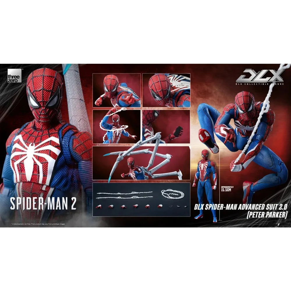 Threezero DLX Spider-Man High Suit 2.0 1/12 Scale Action Figure Toy Collection Gift Spider Man Anime Figure