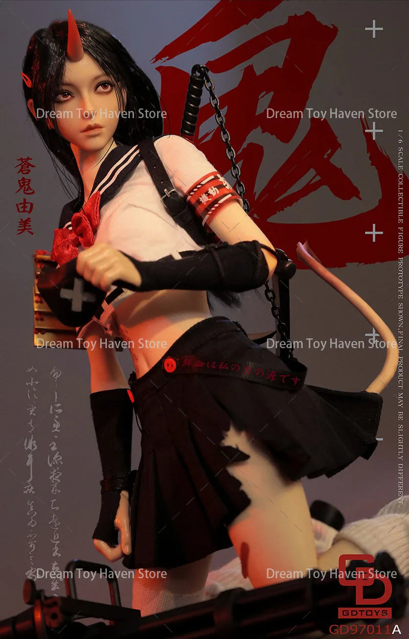 GDTOYS GD97011 1/6 Scale Female Soldier Ghost Hime Mobile Eye Head Carving Warrior 12Inch Action Figure Model Collectible Dolls