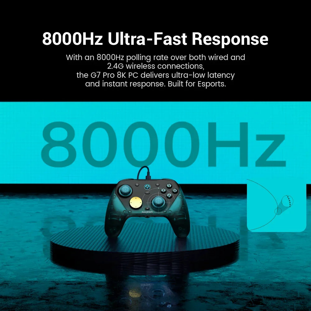 GameSir G7 Pro 8k PC Aimlabs Edition Wireless Controller for FPS Esport Gaming with Motion Control Hall Trigger TMR Strick Gen-2
