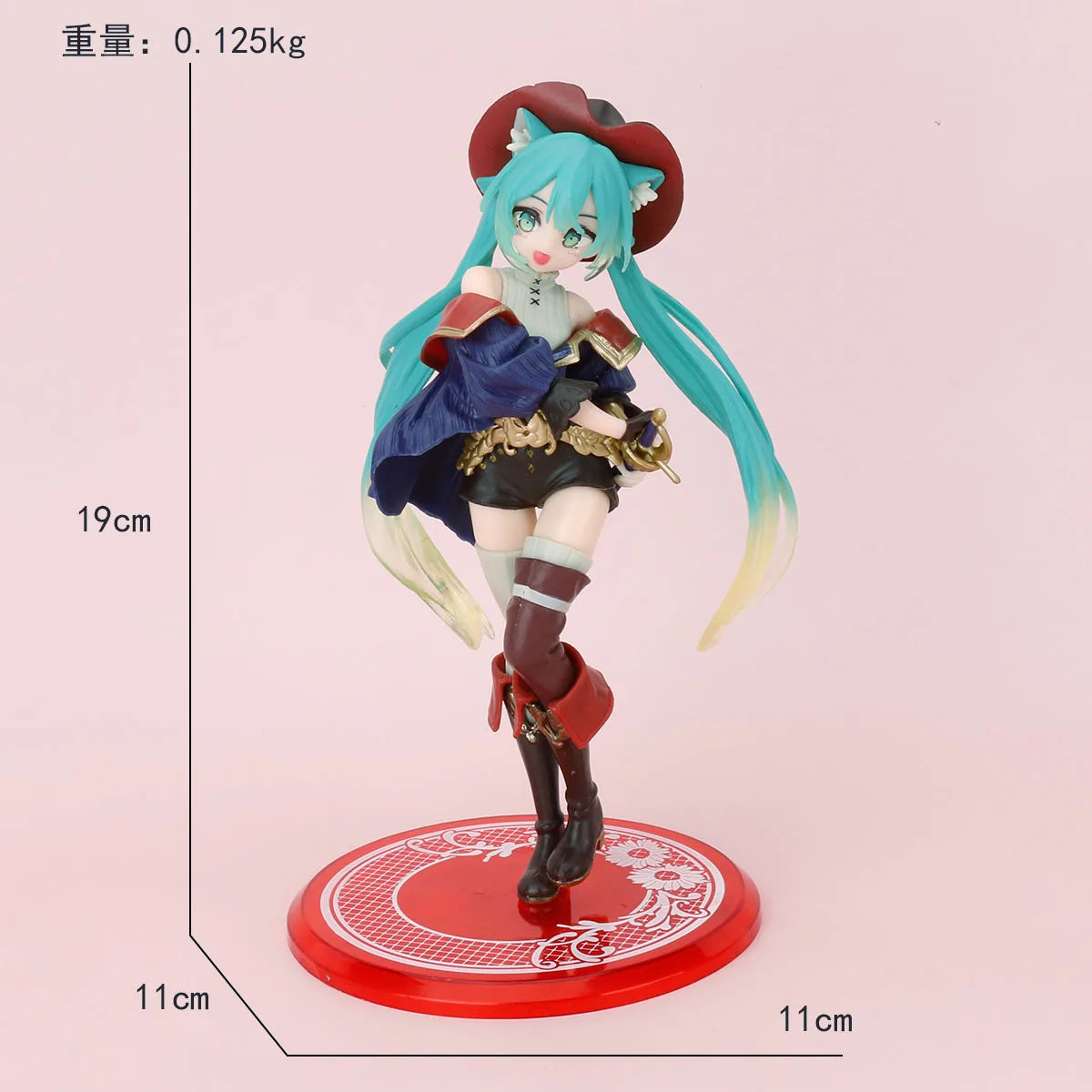 Anime Hatsune Miku Figur Märchen Wunderland Hatsune Miku Der gestiefelte Kater Kawaii Actionfiguren Erwachsenensammlung Modell Spielzeug Geschenk