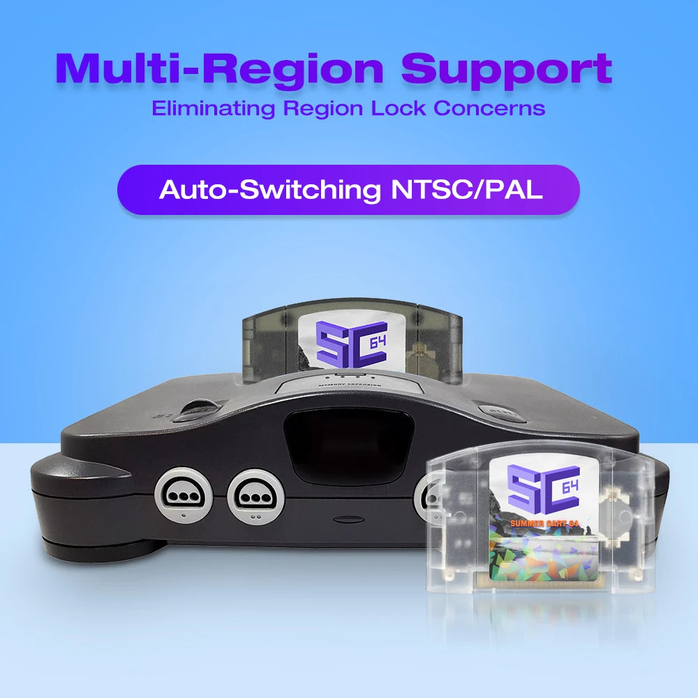 SummerCart 64 Open Source N64 For Nintendo 64 Game Card free 32GB SD Card 5400+games Compatibility Support 64DD Games