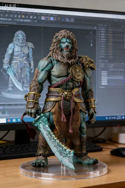 In Stock Nottaa YM005 1/12 Shiziling Cyan Lion Double Headed Mythical Soldier Action Figure Collectible Model Toy