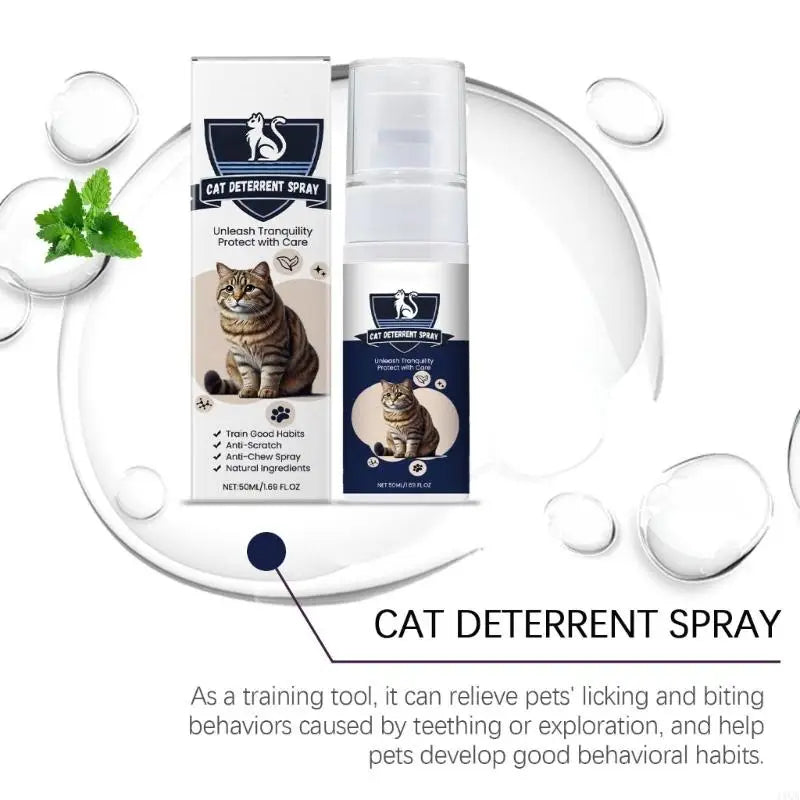 11UA 2Bottle Cats Training Deterrents Sprayer 50ml Gentle Formula for Protecting Furniture and Environment Safe for Pet