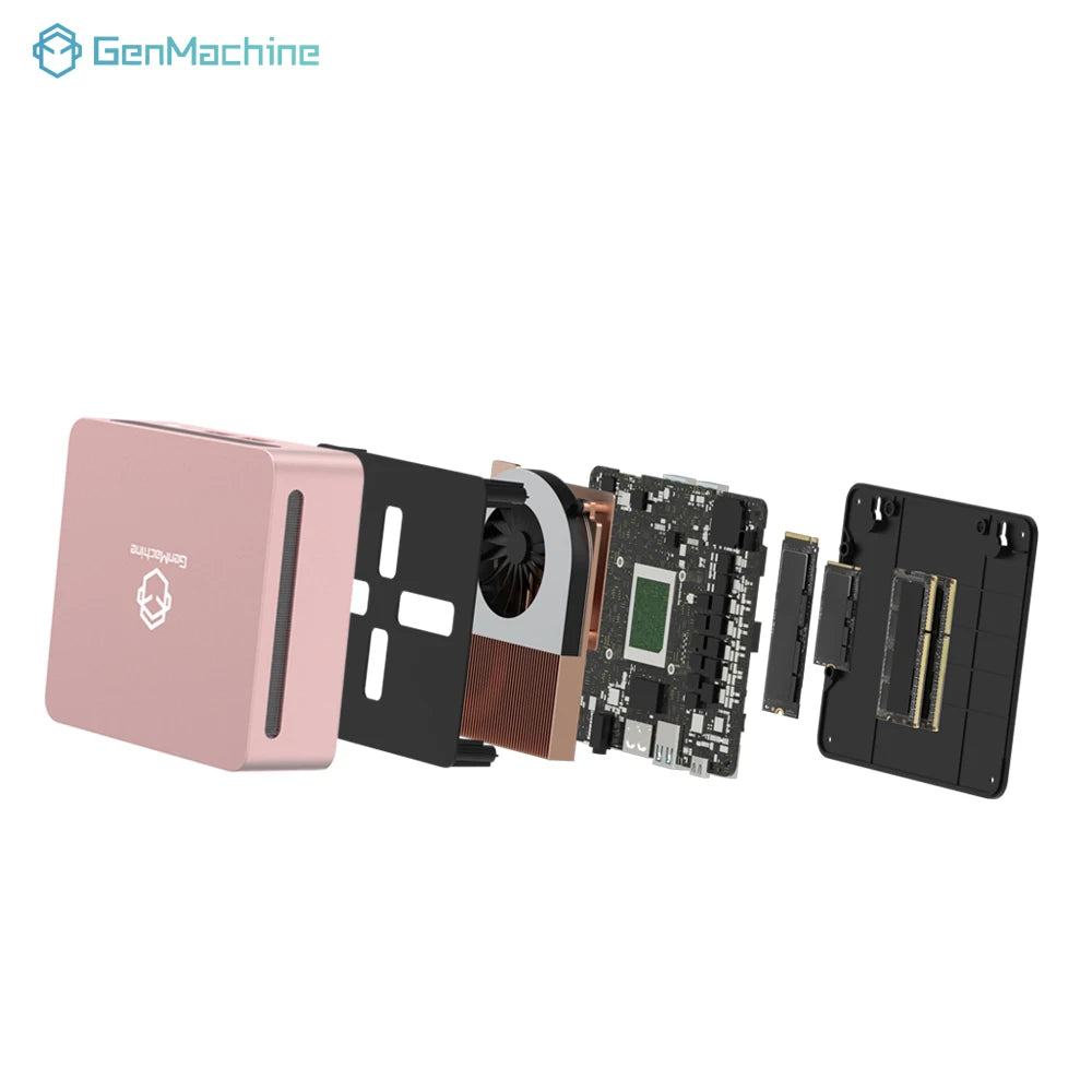 GenMachine Mini-PC AMD Ryzen 5600H 5700U 5800H 5800U ES Windows 11 Ryzen DDR4 WiFi6 Gaming-PC DIY-Gaming-Computer