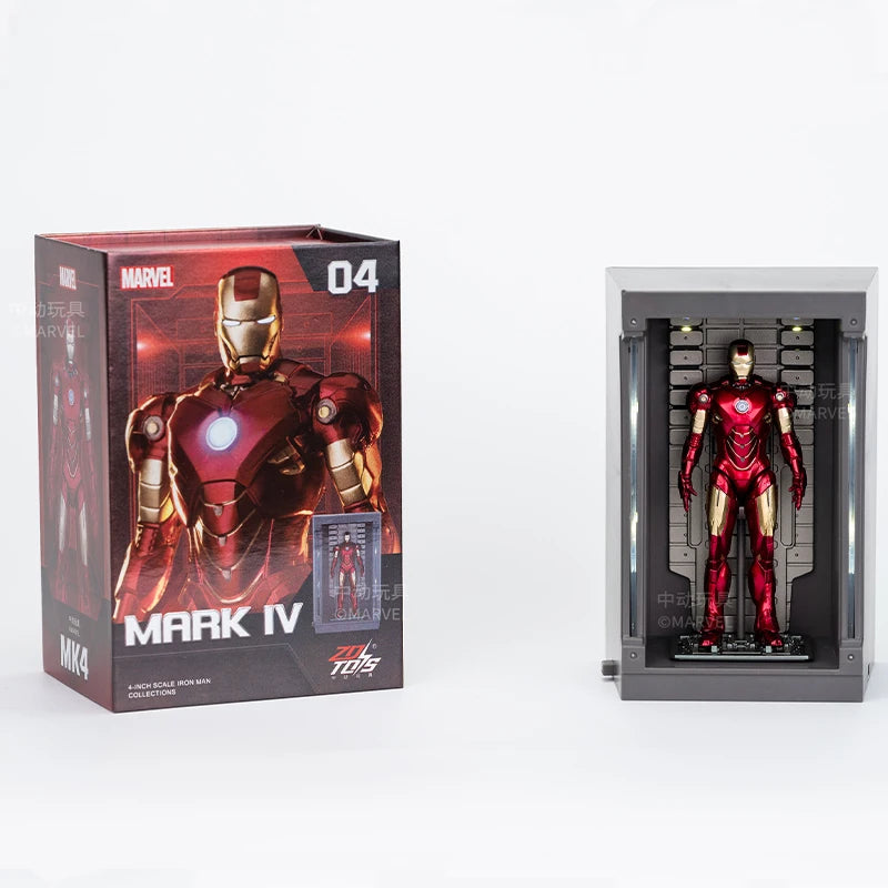 7Pcs/Set ZD Original Iron Man GNAKU Set 1/20 4inches Action Figures Marvel legends MK1 MK2 MK3 MK4 MK5 MK6 MK7 Model Doll Toy