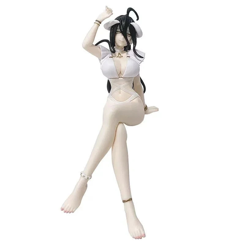 Overlord Albedo Anime Figure 16cm White Swimsuit Models Collection Ornaments Action Noodle Stopper Model PVC Collectible Toy