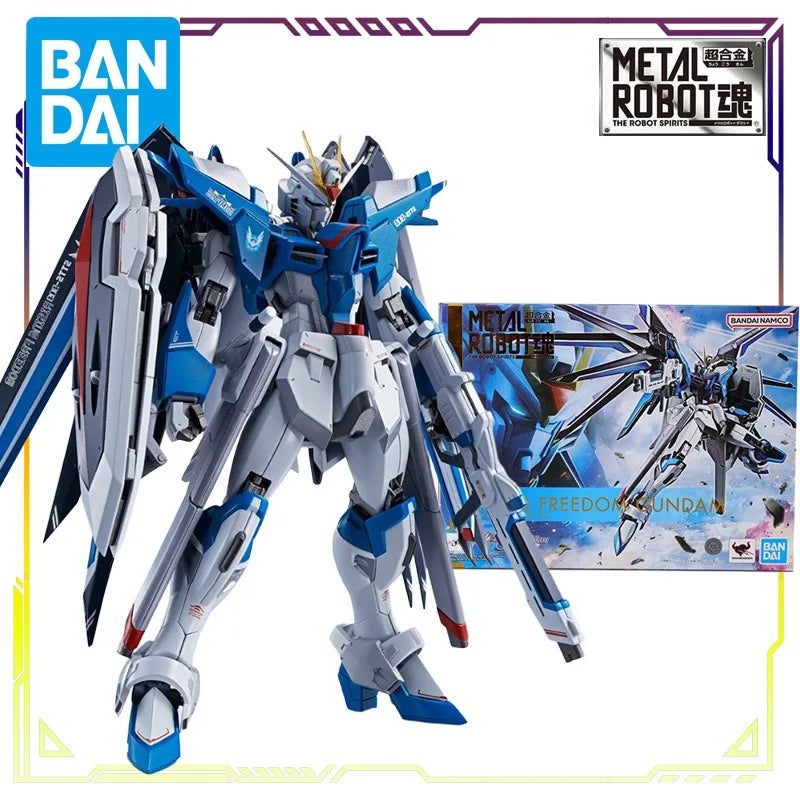 BANDAI Original Metal Robot Spirits Raid Freedom Gundam [Re:CoorDinate] Collectible Movable Action Figure Model Toys Gifts