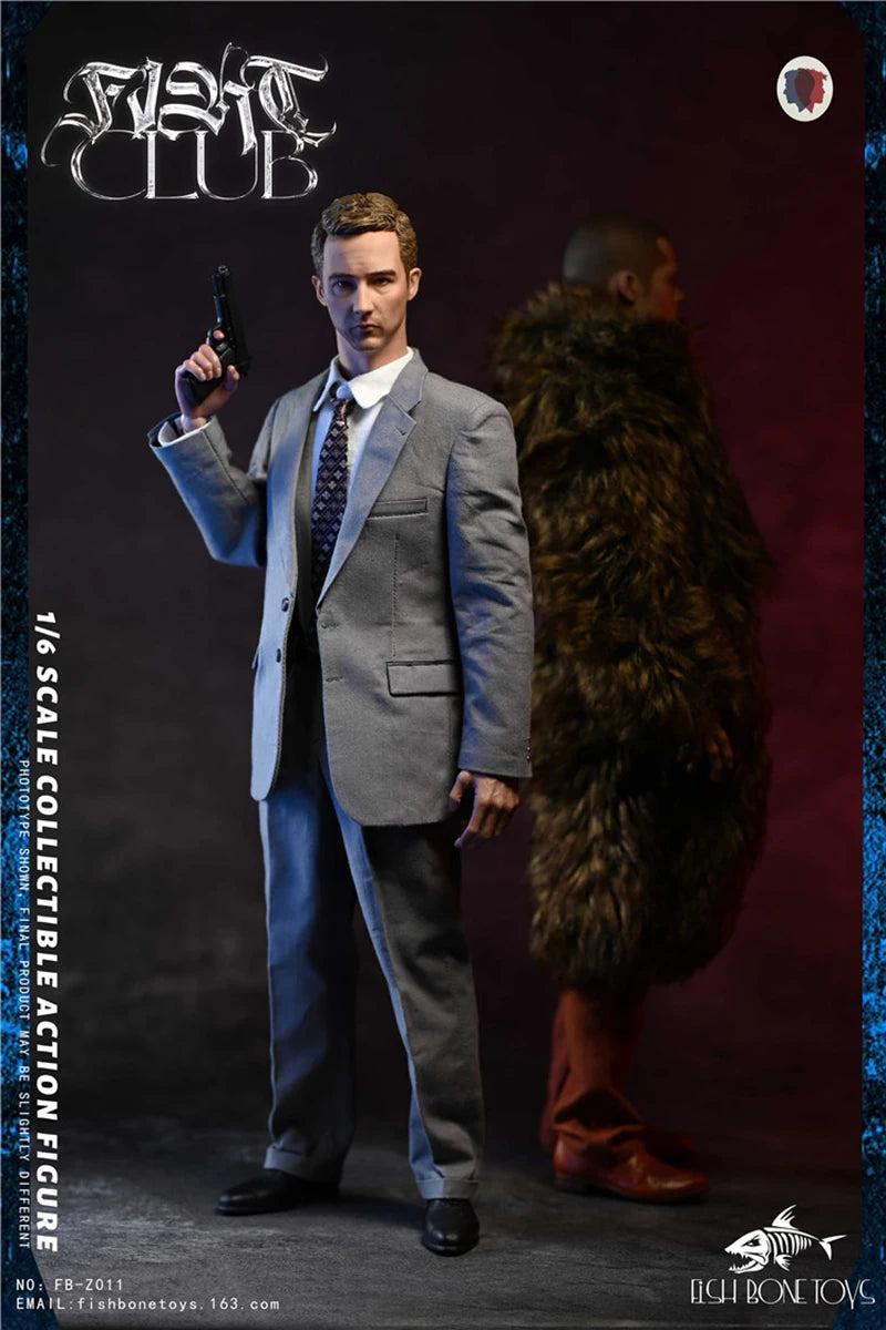 FISH BONETOYS FB-Z010 FB-Z011 FB-Z012 1/6 Collectible Fight Club Jack Tyler Durden 12'' Male Solider Action Figure Model Toy