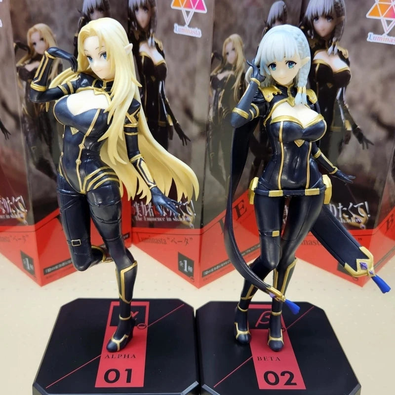 20CM Original Sega Luminasta Anime Figure The Eminence In Shadow Alpha Beta Action Figures Model Collection Anime Peripherals