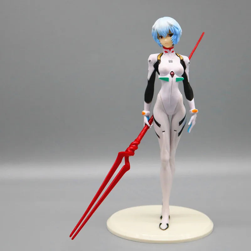 22cm NEON GENESIS EVANGELION Figures Ayanami Rei Action Figure Cake Decorations PVC Model Anime Asuka Makinami Collection Toys