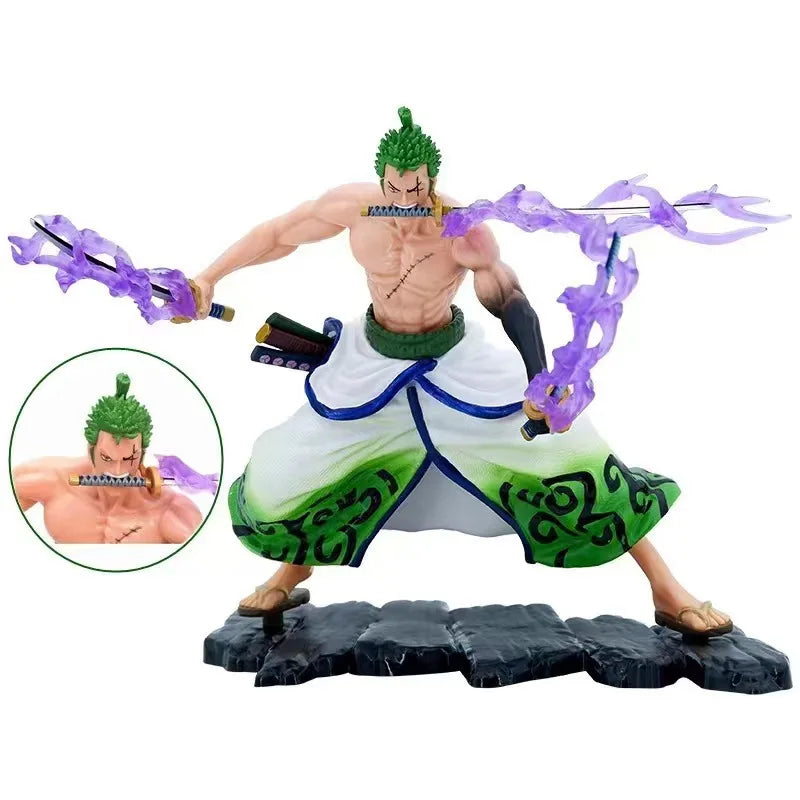 Anime One Piece Roronoa Zoro Anime Actionfigur Modell Geschenke Sammlerfiguren für Kinder