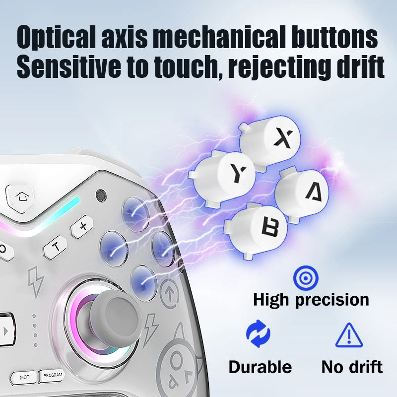 CM-619 switch game controller supports IOS/Android/PC   dual motor wireless controller with dazzling light