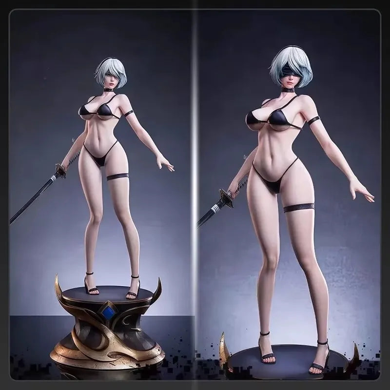27cm Anime Demon Slayer Gk Figurine Rengoku Kyoujurou Action Figure Fantasy PVC Collection Ornament Model Creative Toys Gifts