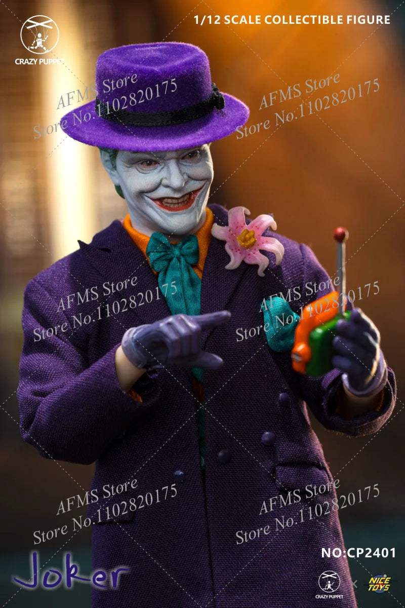 CPTOYS X NICETOYS CP2401 1/12 Scale Collectible Figure Bat Hero Clown Jack Nicholson 6Inch Men Soldier Action Figure Model Toys