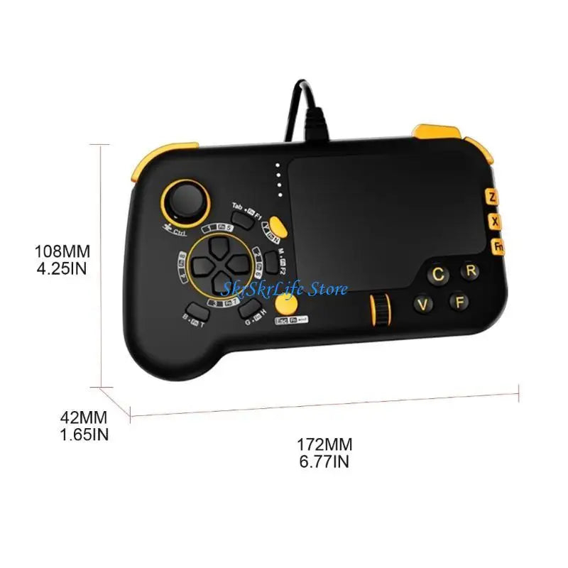 E65E Gaming Controller,PC Game Controller Joystick with Trigger Buttons for