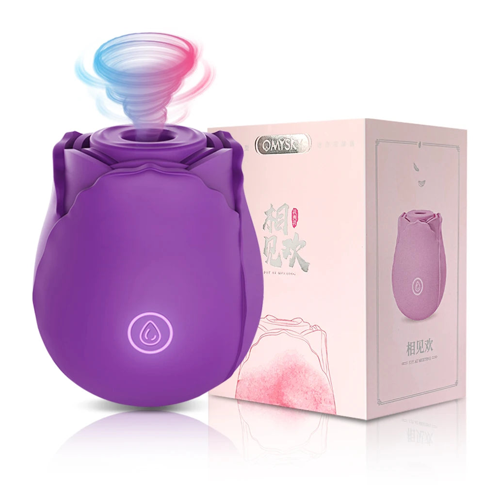 Rose-Sucking Vibrator Nippel Klitoris Stimulator Zunge Lecken Vibration Masturbation Werkzeuge Frauen Sex Spielzeug Für Erwachsene Vibrator 18