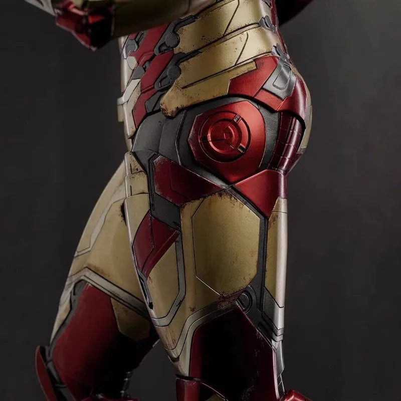 1/4 Marvel Comics Figure Iron Man Can Glow High-end Resin Anime Collection Model Desktop Ornaments Holiday Gifts Children Toys