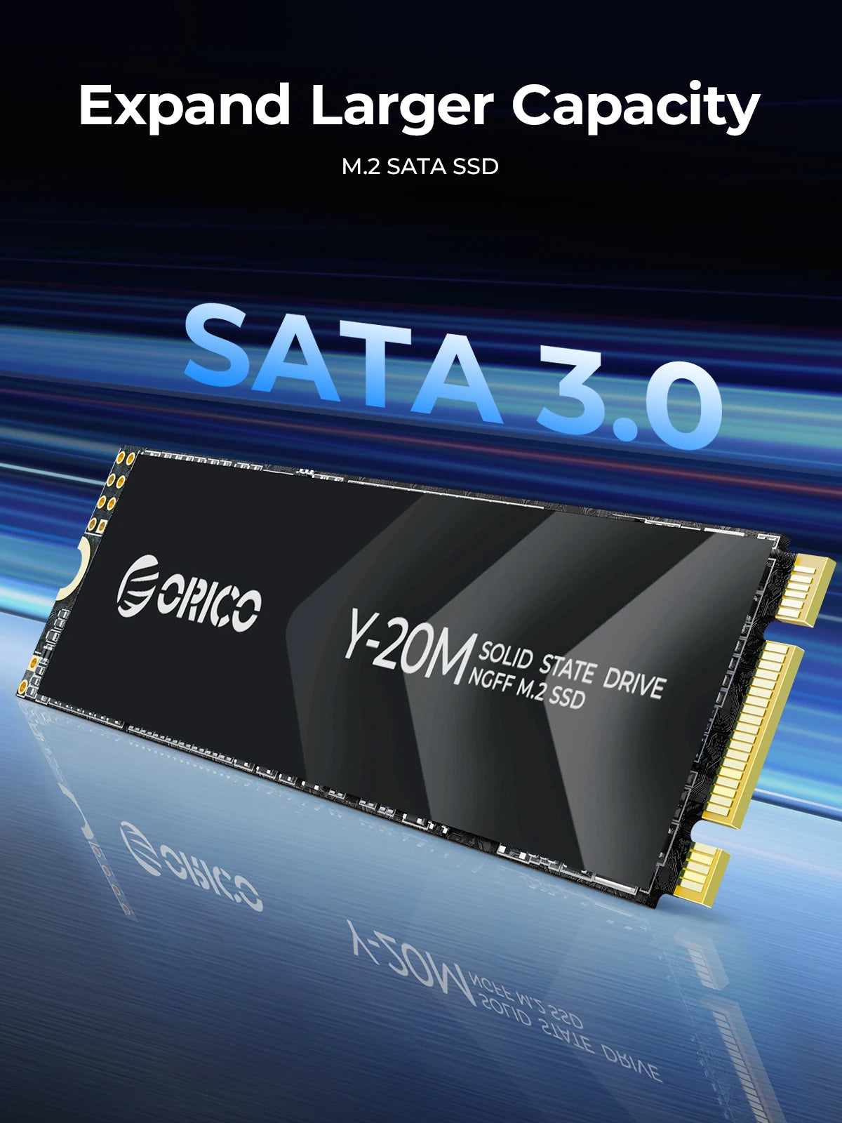 ORICO Y20M M.2 SATA SSD 1TB 2TB 4TB M.2 NGFF SSD 500MB/S M.2 2280 Ngff Sata B & M Key Solid State Hard Drive for Desktop Laptop