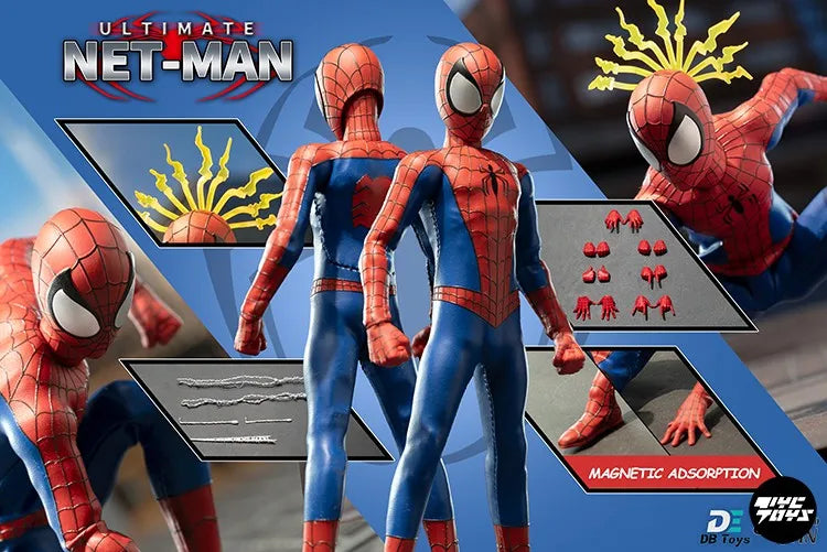 1/12 Scale Male Soldier Ultimate Netman Red /Black Spider Hero Full Set 6-inches Action Figure Model Doll Gifts Collecion