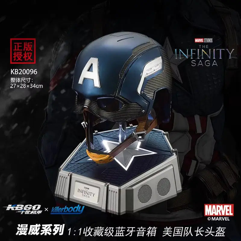 Genuine Killerbody Marvel Captain America Helmet Wearable Collectible 1/1 Mask Cosplay Headset For Fans And Hobbyists