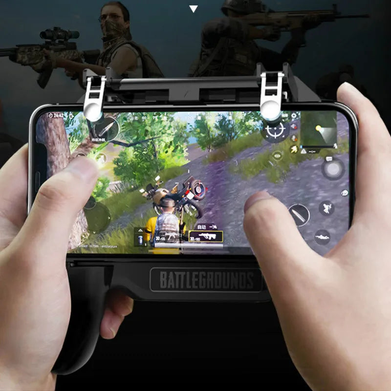 DATA FROG Gaming Grip with Portable Charger Cooling Fan for PUBG Mobile Controller L1R1 Mobile Game Trigger Joystick for Phone