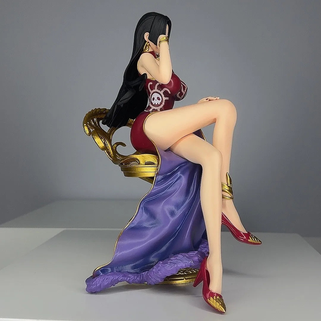One Piece GK JT Sofa Empress Hancock Sitting posture Empress -23CM Box Set Handmade Model Ornament
